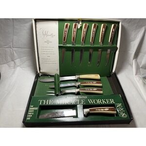 Vintage Woodlyn Regent Sheffield Cutlery Steak Knives-Miracle Worker 10 pc set